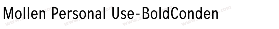 Mollen Personal Use-BoldCondensed字体转换